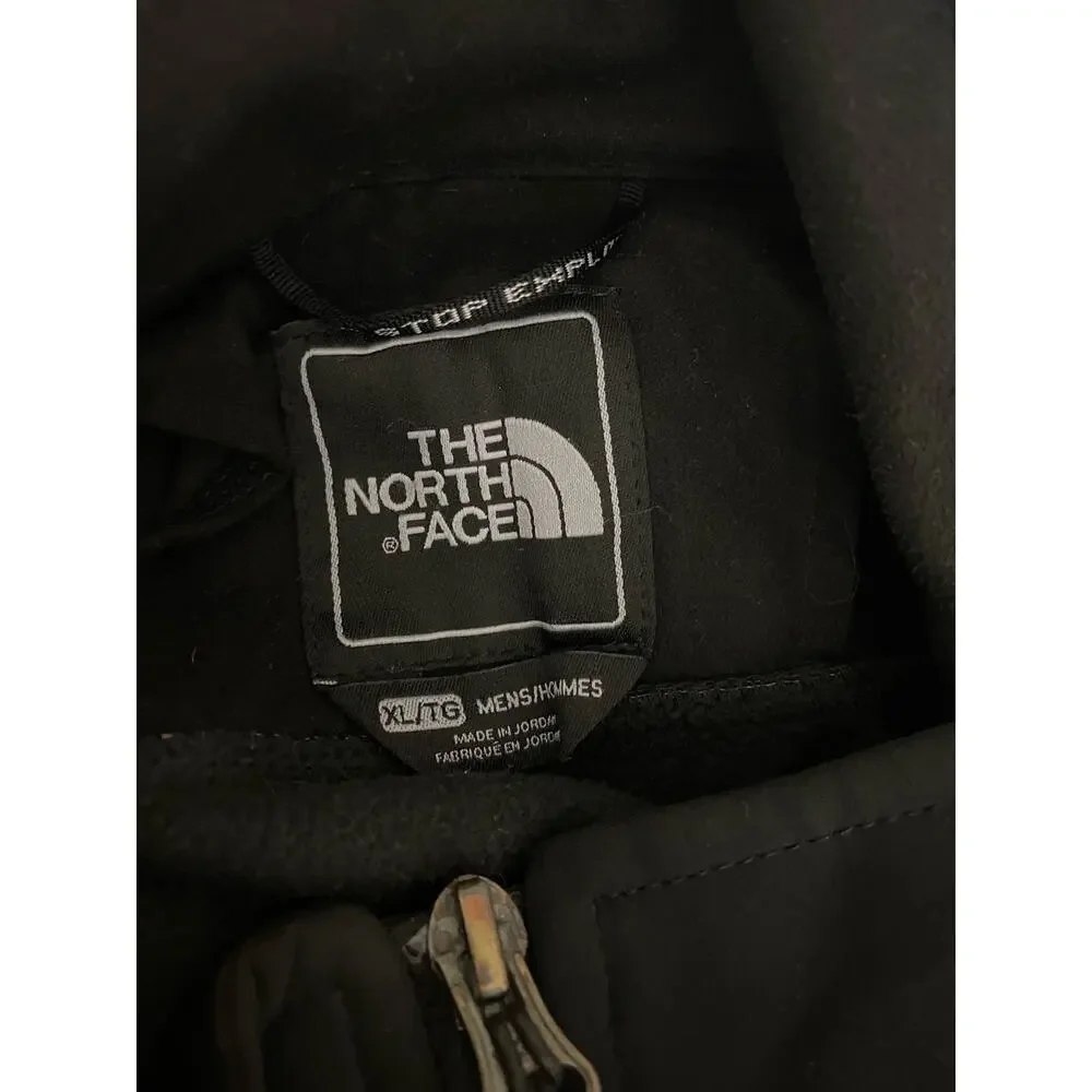 Men The North Face black softshell zip-up performance jacket coat, XL